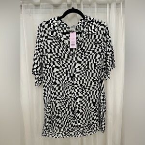 1-NWT Women’s Wild Fable Button Down Silk Blouse